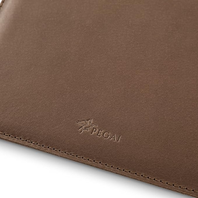 PEGAI Handmade 100% Leather Padfolio | Junior Legal Pad Folder Organizer for Business School Office Conference | Resume Interview Document Organizer Folio | Eriksen (Iphitos Sand)