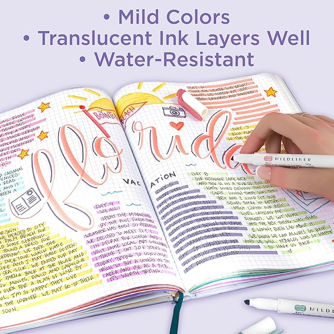 Zebra Pen MILDLINER 5/PK FLUORESCNT, Multicolors