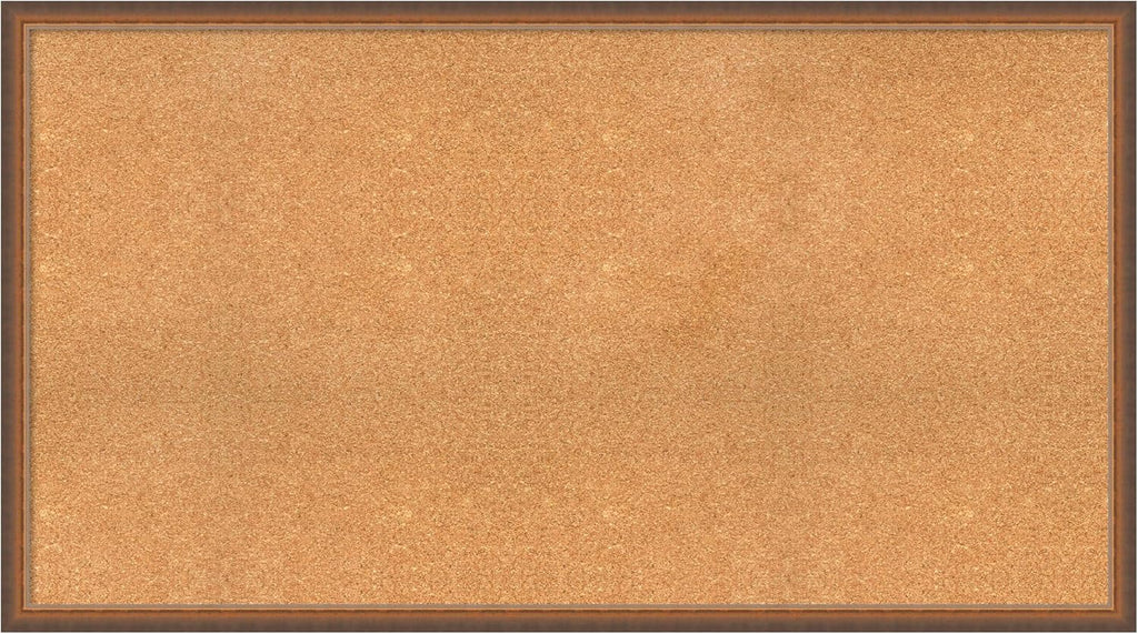 Amanti Art Natural Cork Board for Wall, 30x54 Vision Board with Bronze Frame, Oversize Corkboard Office Decor for Home Organization, Modern Corkboard Pinboard to Display Items for Home Organization