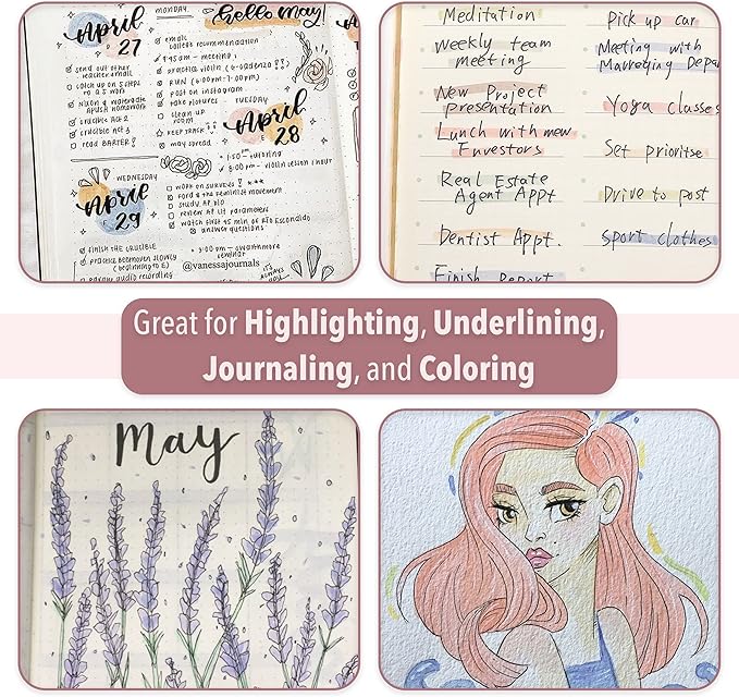 Mr. Pen- Highlighters, 12 Pack, Morandi Colors, Chisel Tip, Bible Highlighter, Aesthetic No Bleed Book Planner Markers, Gift for Christmas