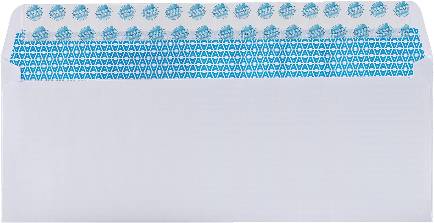 Aimoh #10 Security SelfSeal Envelopes – 20 Qty |No Window, EnveGuard, 4⅛ x 9½", White, 24 LB, 20 Count (34120)