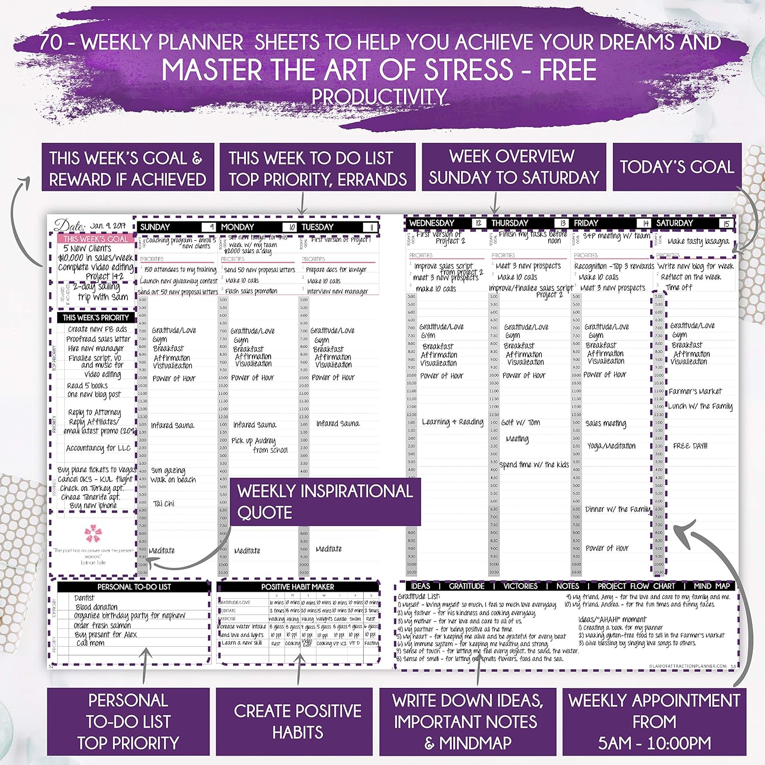 2025-2026 Planner Weekly and Monthly | 16-Month Life Planner to Increase Focus & Productivity | Reduce Overwhelm & Achieve Your Biggest Goals | Include Gift Box & Stickers | Sep 2025-Dec 2026