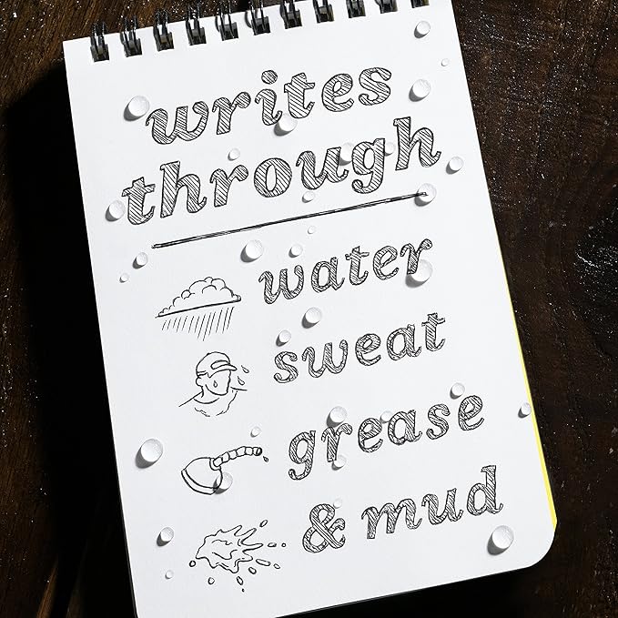 Rite in the Rain Weatherproof Black Metal Clicker Pen, Black Ink, 2 Pack (No. 97-2)