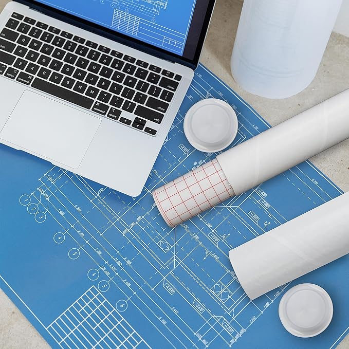 MagicWater Supply Mailing Tube 3 in x 12 in White - 2 Pack - for Shipping and Storage of Posters, Arts, Crafts, and Documents