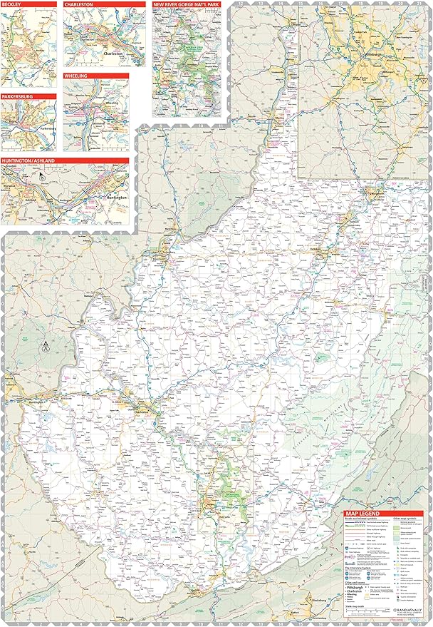 Rand McNally Easy to Read: West Virginia State Map