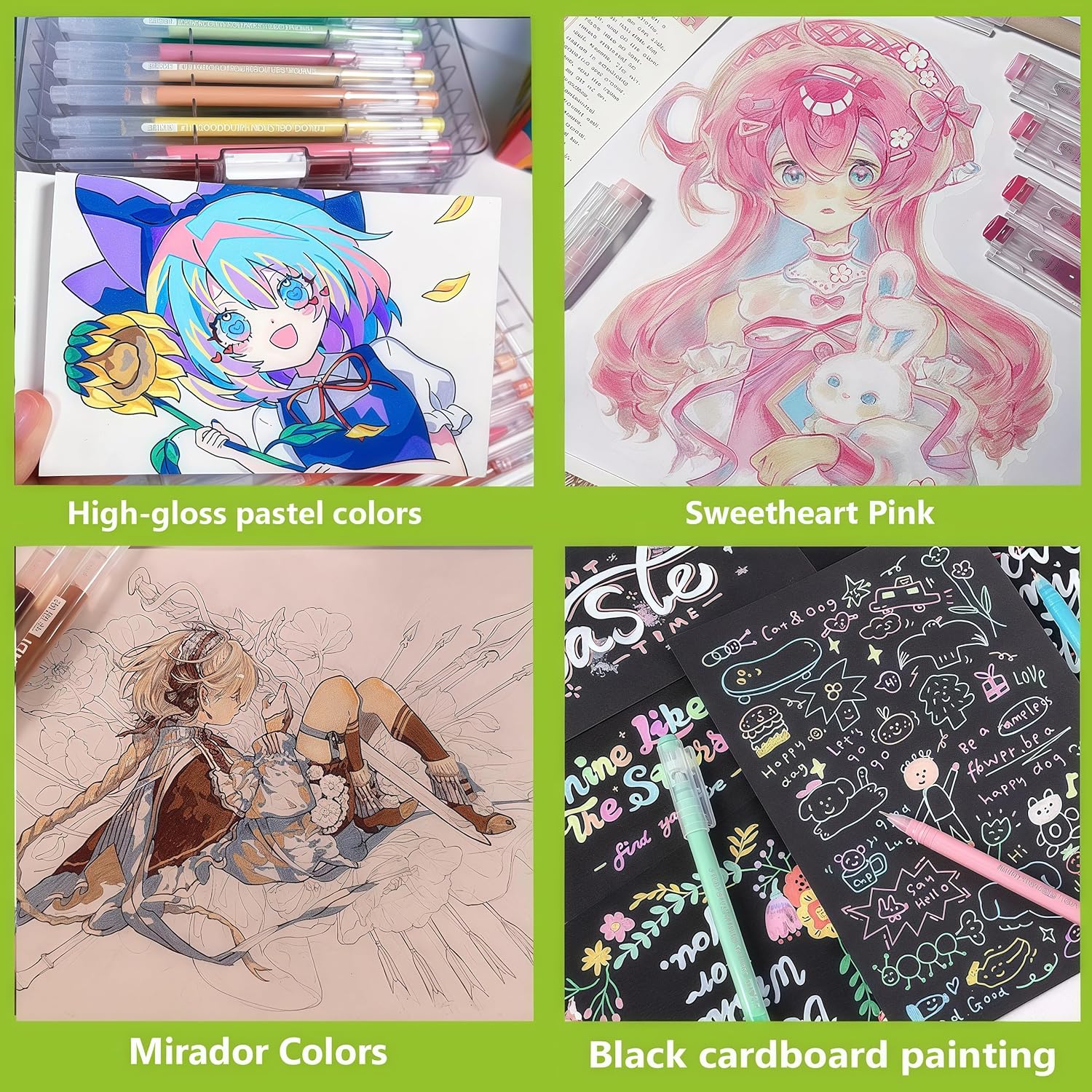 Colored Gel Pens Set, 0.6mm Fine Point for Black & White Paper, Cute Pens for Journaling, Adult Coloring Books, Bible, Drawing, Note Taking, School & Journaling Supplies (99 Luxury Colors)