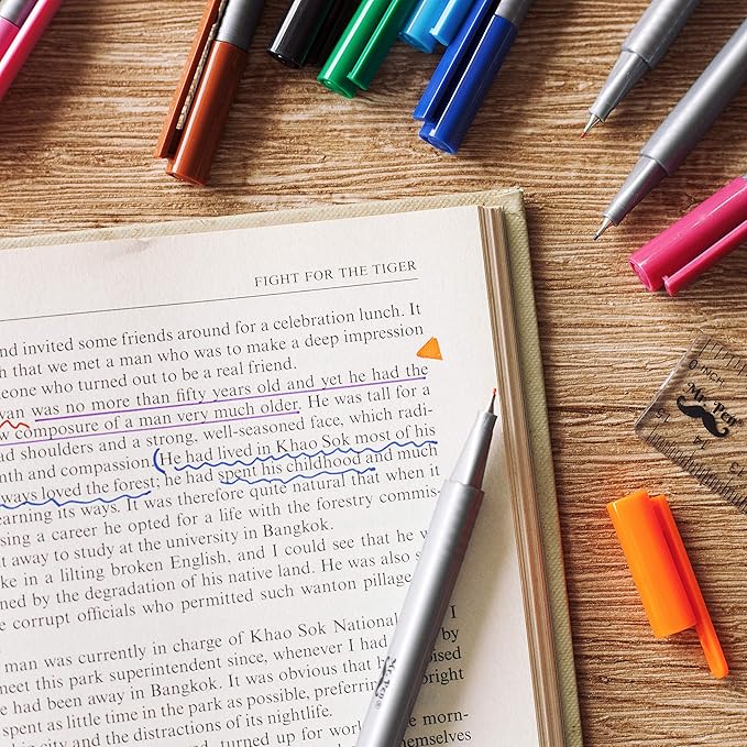 Mr. Pen- Pens, Fineliner 36 Pack, 0.4 mm, Pens Fine Point, Colored Journal Journals Supplies, Bible Pen Set, Art Writing Tip Markers