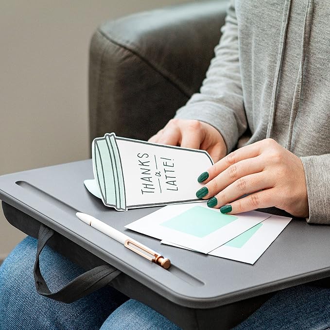 LAPGEAR Compact Lap Desk - Charcoal - Fits up to 15 Inch Laptops - Style No. 43105