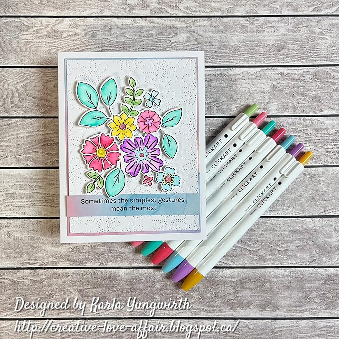 Zebra Pen ClickArt Retractable Marker Pen, Fine Point, 0.6mm, Assorted Light Ink Colors, 12-Pack