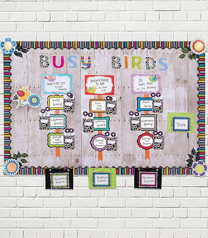 Carson Dellosa 219-Piece 4 Inch Colorful Chalkboard Cutout Letters for Bulletin Boards, Numbers, Punctuation & Symbols, Multi-Pattern Bulletin Board Letters, Classroom Letters for Bulletin Board