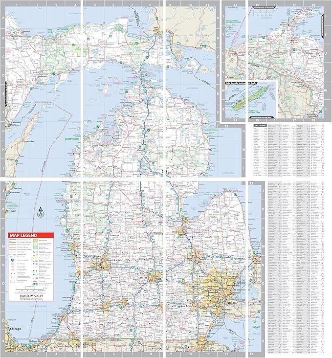 Rand McNally Easy to Fold: Michigan Laminated Map