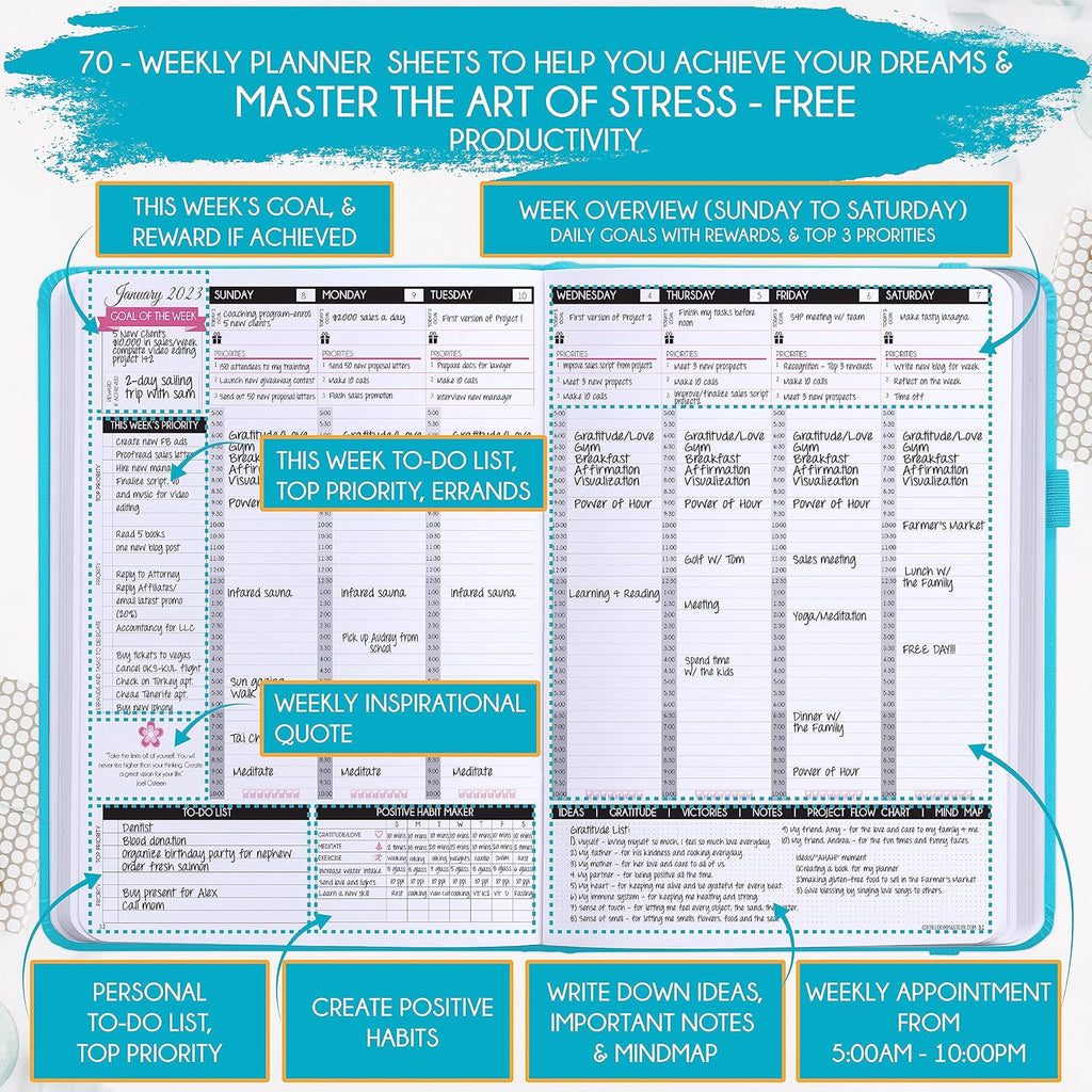 2025-2026 Planner Weekly and Monthly | 16-Month Life Planner to Increase Focus & Productivity | Reduce Overwhelm & Achieve Your Biggest Goals | Include Gift Box & Stickers | Sep 2025-Dec 2026