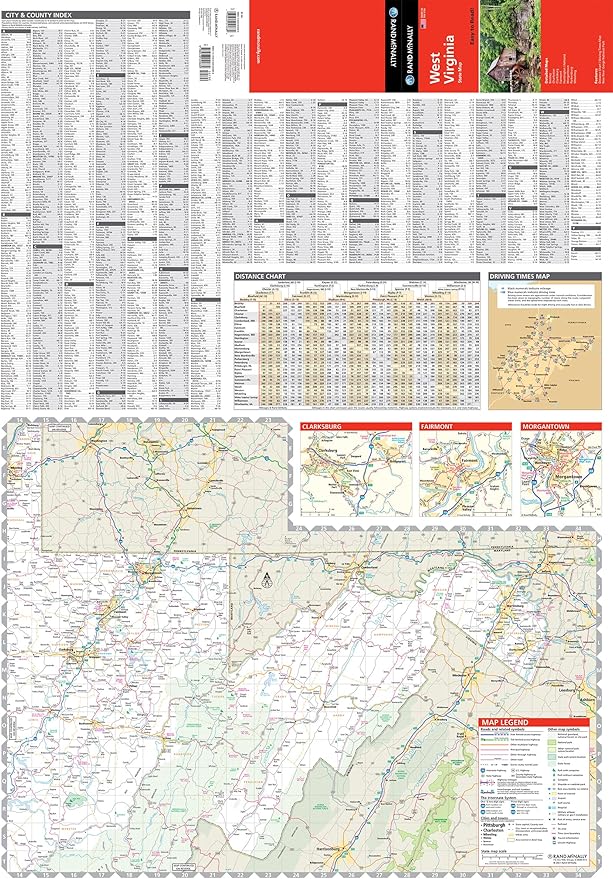 Rand McNally Easy to Read: West Virginia State Map