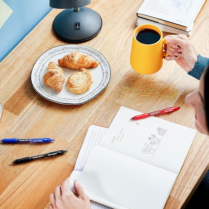 Paper Mate Profile Retractable Gel Pen, Ultra-Smooth Ink, Black, 0.7mm Medium Point, 12 Count