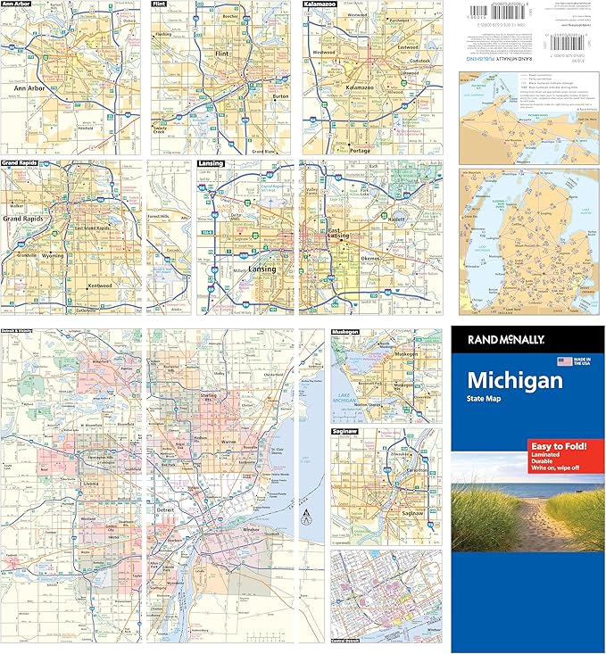 Rand McNally Easy to Fold: Michigan Laminated Map