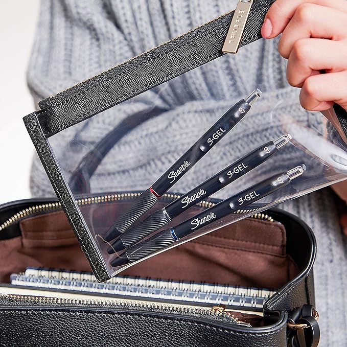 SHARPIE S-Gel, Gel Pens, Medium Point (0.7mm), Blue Ink Gel Pen, 4 Count